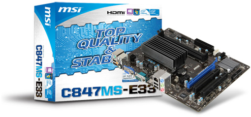 MSI-C847MS-E33 Motherboard (source:milestone-net.co.jp)
