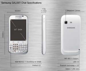 Samsung Galaxy Chat Specs