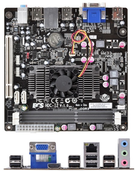 ECS has created a motherboard HDC-I2-C60 and HTPC for the IPC: Specs and Features