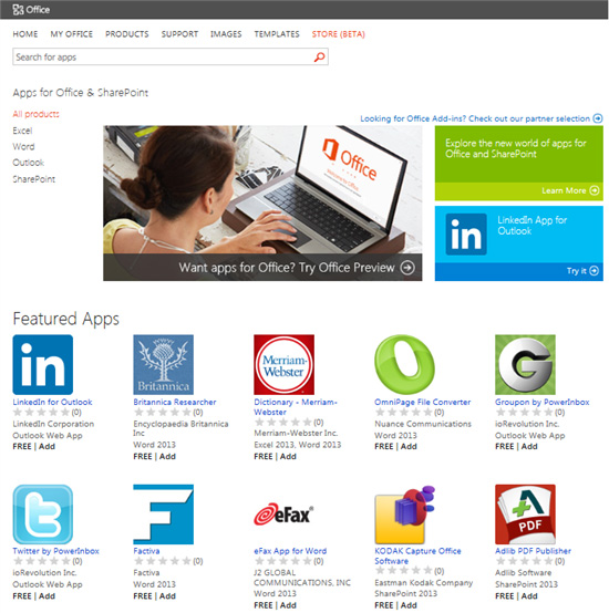 Microsoft has launched application store “Office Store”
