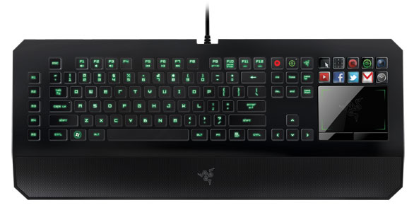 Razer DeathStalker: gaming keyboard with a touchscreen and a dozen LCD keys
