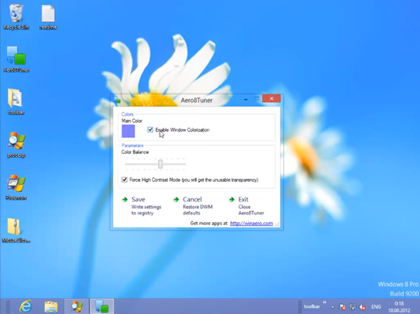 How to Active and personalize Aero Glass in Windows 8