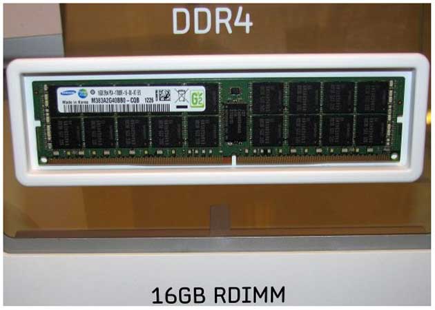Samsung DDR4 memory shown at IDF