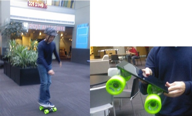 Microsoft Surface tablet converted into skateboard