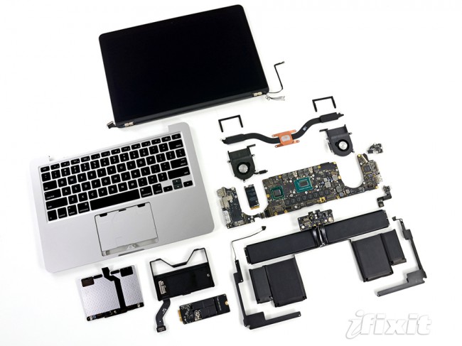 Retina MacBook Pro 13″ 2012 disassembled – Nightmare for Service Centers