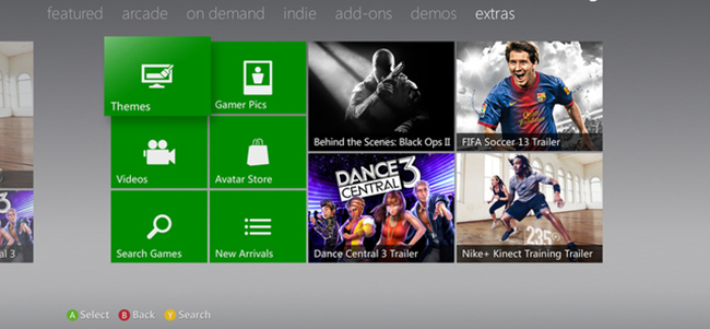 Xbox 360 has got a new interface and Internet Explorer