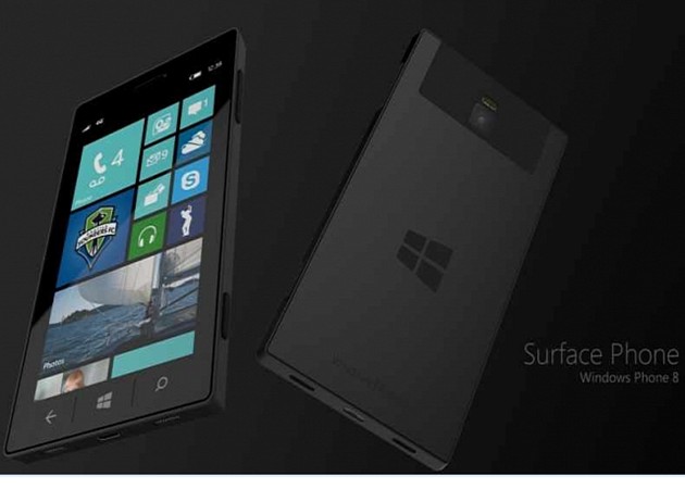 Microsoft Surface Phone in hand path of Foxconn