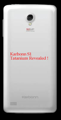 karbonn quad core phone s1 titanium back view