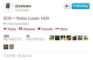 Nokia EOS will hit the market under the name Nokia Lumia 1020
