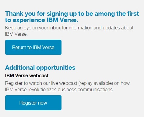IBM verse email sign in process